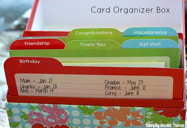 Card Organizer Box