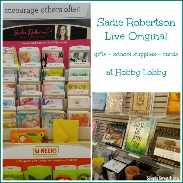 Sadie Robertson Products at Hobby Lobby