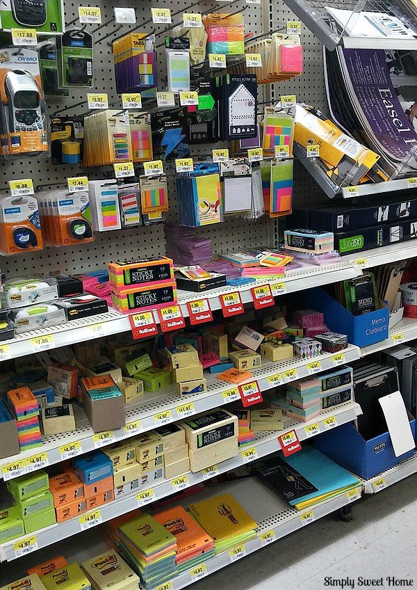 Post-Its on Shelf