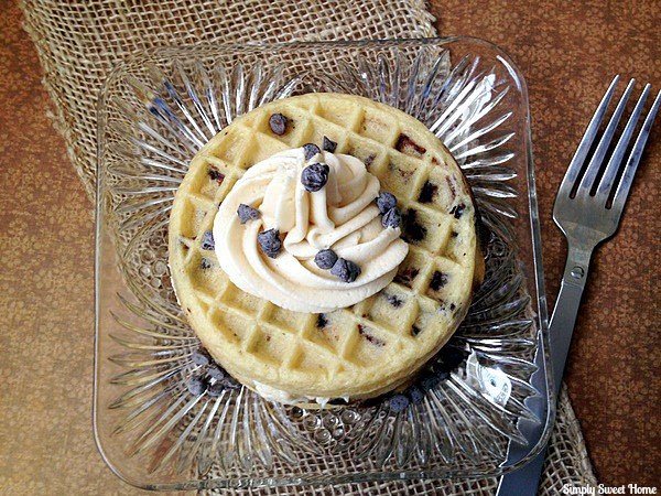 Chocolate Chip Cookie Dough Waffle