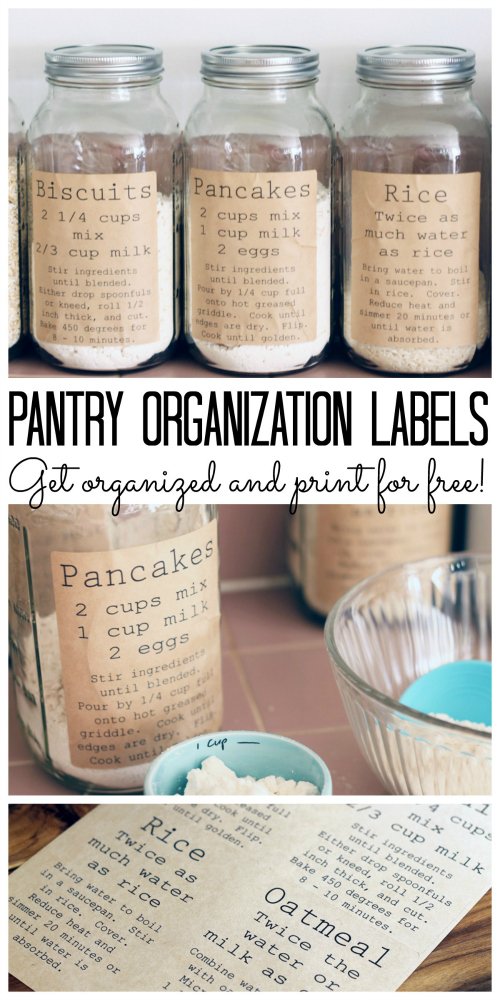 Pantry Organization Labels
