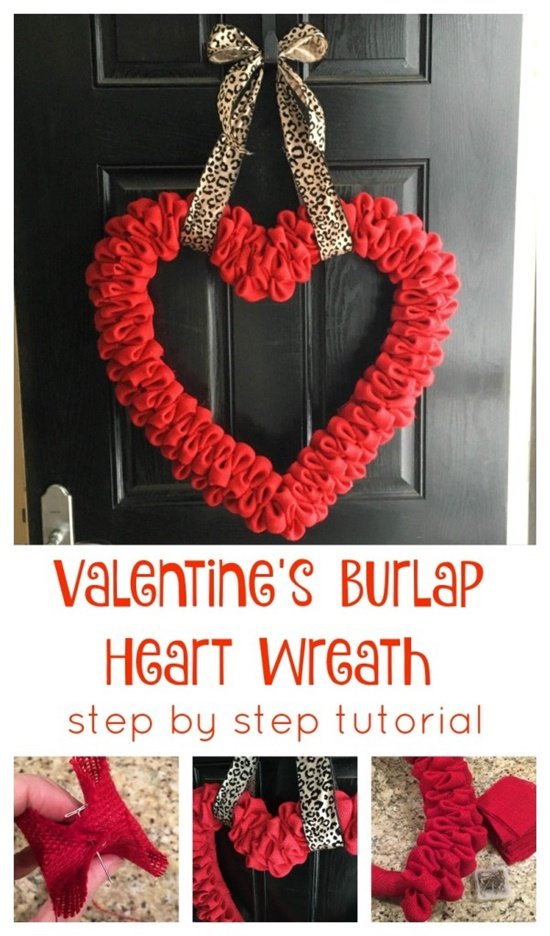 valentine burlap wreath