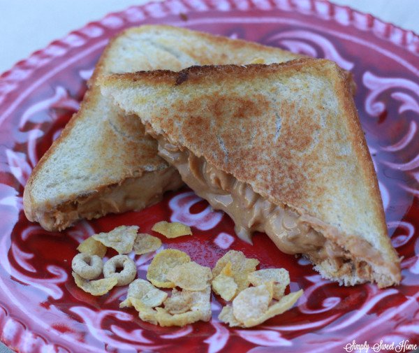 Fried Peanut Butter and Cereal Sandwich