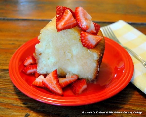 Southern Lemon Buttermilk Cake with Berry Glaze