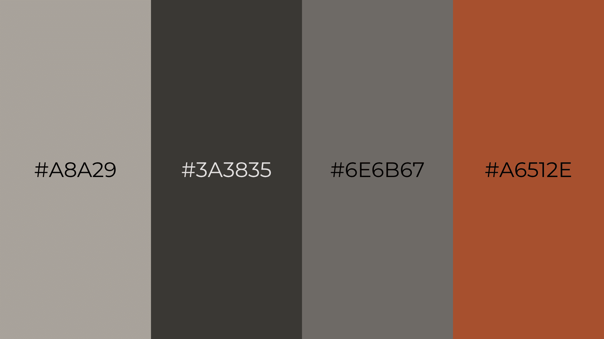 neutral color palette with concrete gray charcoal steel gray and rust orange paint swatches for loft spaces