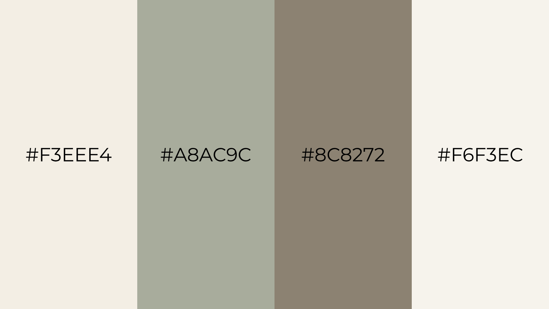 neutral color palette with soft ivory sage green warm taupe and creamy white paint swatches for cozy homes