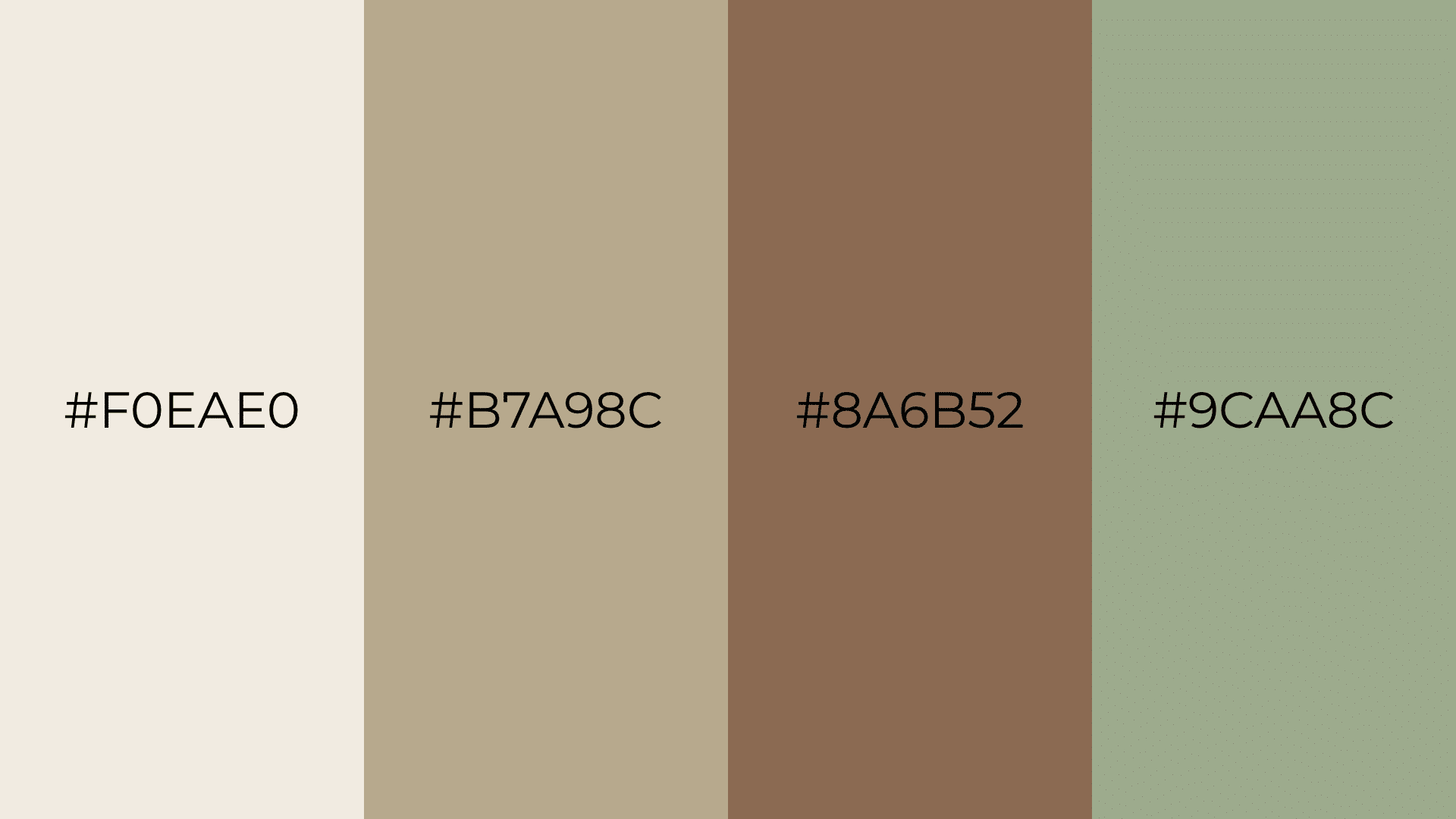 neutral color palette with warm ivory beige adobe brown and sage green paint swatches for earthy interiors