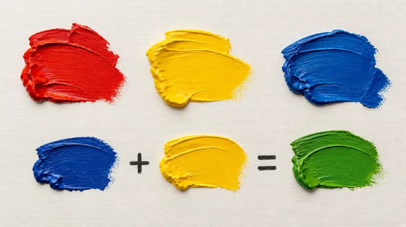 Colorful splashes of paint on a white surface, creating an abstract and vibrant artistic display.